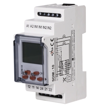 STEROWNIK DZWONKA SZKOLNEGO 24-250V AC / 30-300V DC  TYP: SDM-10/U
