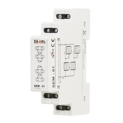 SEPARATOR WEJŚĆ 4-WEJŚCIOWY 230V AC  TYP: SEM-01