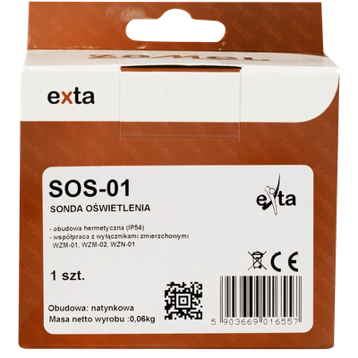 SONDA OŚWIETLENIA NATYNKOWA IP54  TYP: SOS-01