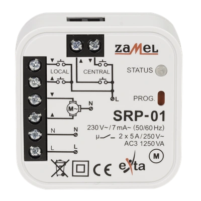 STEROWNIK ROLET DOPUSZKOWY PRZEWODOWY  TYP: SRP-01
