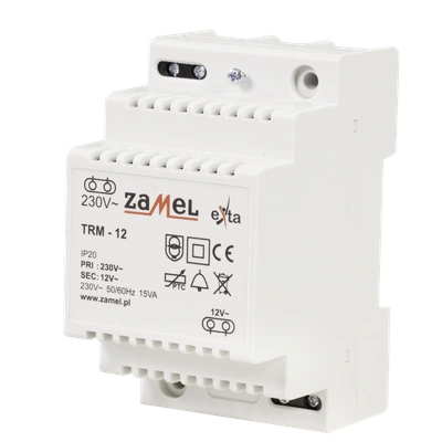 TRANSFORMATOR 230/12V AC 15VA  TYP: TRM-12
