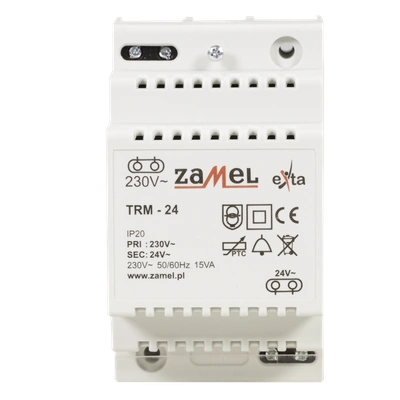 TRANSFORMATOR 230/24V AC 15VA  TYP: TRM-24