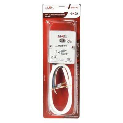 WYŁĄCZNIK ZMIERZCHOWY NATYNKOWY Z SONDĄ 230V AC IP65  TYP: WZH-01
