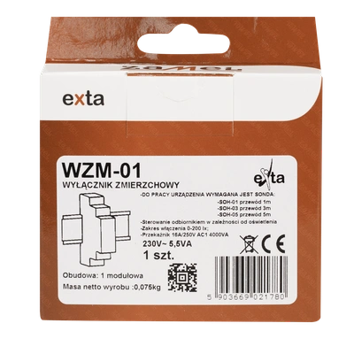 WYŁĄCZNIK ZMIERZCHOWY BEZ SONDY 230 AC  TYP: WZM-01