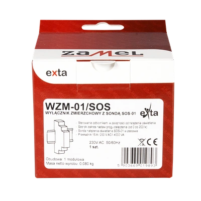 WYŁĄCZNIK ZMIERZCHOWY Z SONDĄ SOS-01 230V AC  TYP: WZM-01/SOS