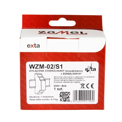 WYŁĄCZNIK ZMIERZCHOWY Z SONDĄ SOH-01 230V AC  TYP: WZM-02/S1