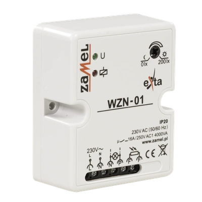 WYŁĄCZNIK ZMIERZCHOWY NATYNKOWY BEZ SONDY 230V AC  TYP: WZN-01