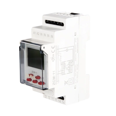 PROGRAMATOR CZASOWY 1-KAN. TYGODNIOWY 230V AC  TYP: ZCM-11