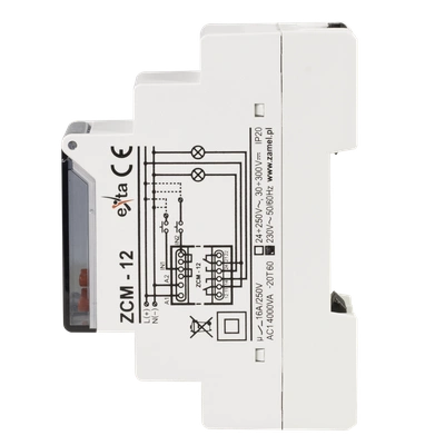 PROGRAMATOR CZASOWY 2-KAN. TYGODNIOWY 230V AC  TYP: ZCM-12