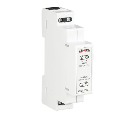 *ZASILACZ IMPULSOWY 13,7V DC 0,7A  TYP: ZIM-13/07