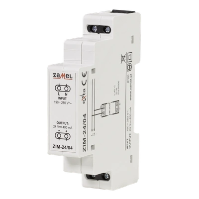 ZASILACZ IMPULSOWY 24V DC 0,4A  TYP: ZIM-24/04