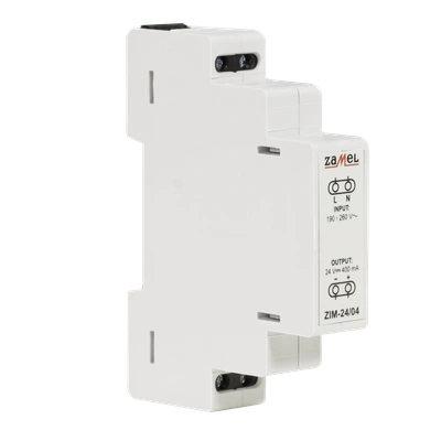ZASILACZ IMPULSOWY 24V DC 0,4A  TYP: ZIM-24/04