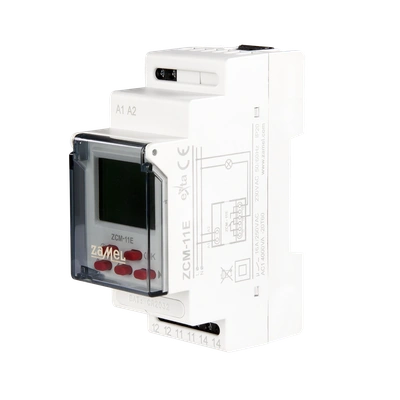 PROGRAMATOR CZASOWY 1-KAN. TYGODNIOWY ECONO 230V AC TYP: ZCM-11E