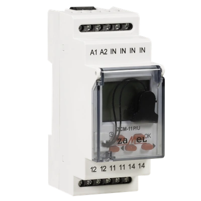 PROGRAMATOR CZASOWY 1-KAN. TYGODN. PAMIĘĆ ZEWN. 24-250V AC / 30-300V DC TYP: ZCM-11P/U