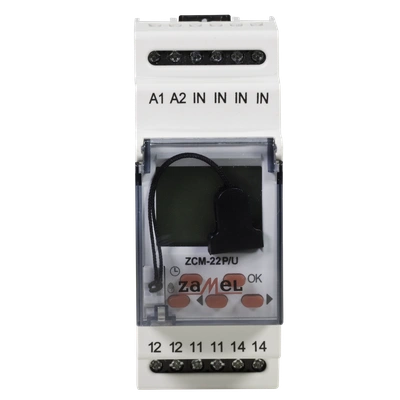 PROGRAMATOR CZASOWY 1-KAN. TYGODN.-ROCZNY PAMIĘĆ ZEWN. 24-250V AC / 30-300V DC TYP: ZCM-22P/U