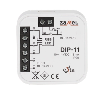 STEROWNIK RGB PRZEWODOWY  TYP: DIP-11
