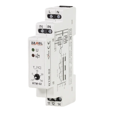 REGULATOR TEMPERATURY -10-40C BEZ SONDY 230V AC  TYP: RTM-02