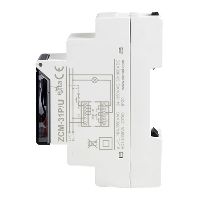 PROGRAMATOR CZASOWY ASTRONOMIC ZNY Z PAMIĘCIĄ ZEWNĘTRZNĄ 24-250 V AC 30-300 V DC TYP: ZCM-31P/U