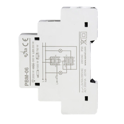 PRZEKAŹNIK BISTABILNY SEKWENCYJNY 230V AC  TYP: PBM-06