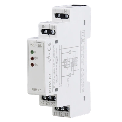PRZEKAŹNIK BISTABILNY 2-POLOWY 230V AC  TYP: PBM-07