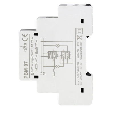 PRZEKAŹNIK BISTABILNY 2-POLOWY 230V AC  TYP: PBM-07