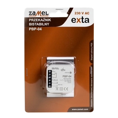 PRZEKAŹNIK BISTABILNY UNIWERSALNY DOPUSZKOWY 230 V AC, 10 A TYP: PBP-04