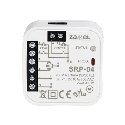 STEROWNIK ROLET UNIWERSALNY DOPUSZKOWY PRZEWODOWY  TYP: SRP-04