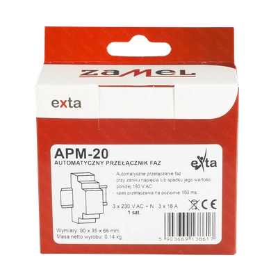 AUTOMATYCZNY PRZEŁĄCZNIK FAZ   TYP: APM-20