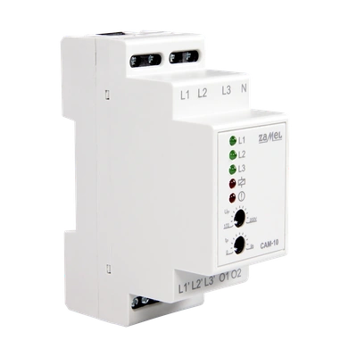 CYFROWY CZUJNIK ASYMETRII NAPIĘCIA Z KONTROLĄ STANU STYCZNIKA  TYP: CAM-10