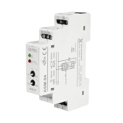 Automat schodowy z funkcją ogranicznika mocy   TYP: ASM-04