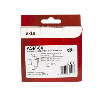 Automat schodowy z funkcją ogranicznika mocy   TYP: ASM-04