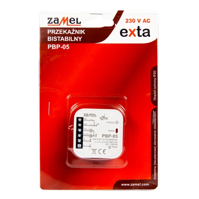 PRZEKAŹNIK BISTABILNY 2-KANAŁOWY DOPUSZKOWY 230 V AC TYP: PBP-05