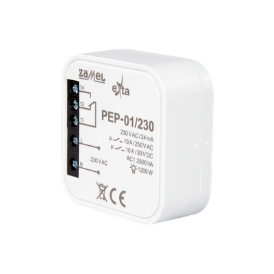 Przekaźnik elektromagnetyczny dopuszkowy 10A 230V AC  TYP: PEP-01/230