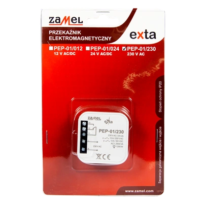 Przekaźnik elektromagnetyczny dopuszkowy 10A 230V AC  TYP: PEP-01/230