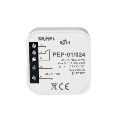 Przekaźnik elektromagnetyczny dopuszkowy 10A 24V AC  TYP: PEP-01/024