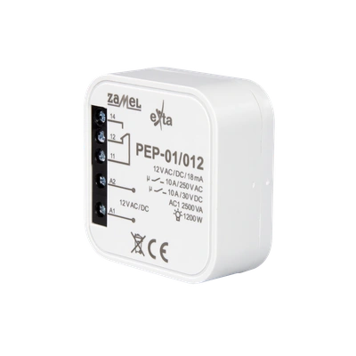 Przekaźnik elektromagnetyczny dopuszkowy 10A 12V AC  TYP: PEP-01/012