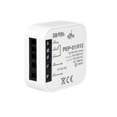 Przekaźnik elektromagnetyczny dopuszkowy 10A 12V AC  TYP: PEP-01/012