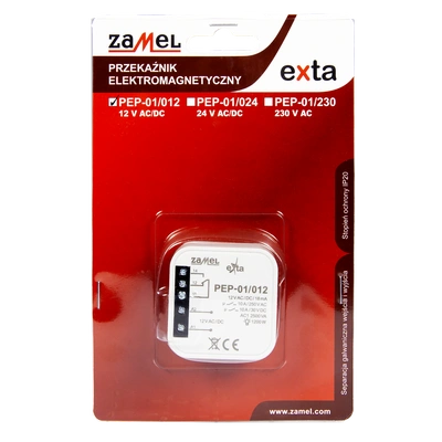 Przekaźnik elektromagnetyczny dopuszkowy 10A 12V AC  TYP: PEP-01/012