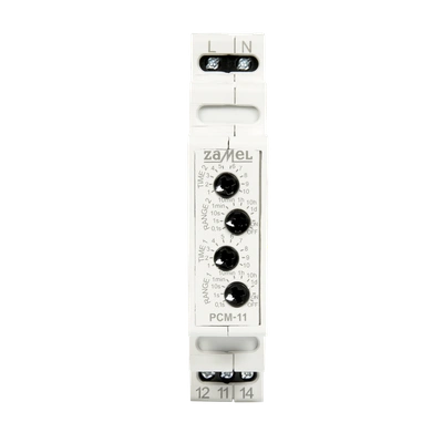 PRZEKAŹNIK CZASOWY CYKLICZNY O NASTAWIE 2 CZASÓW 16A, 230V AC  TYP: PCM-11