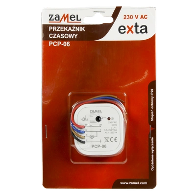 PRZEKAŹNIK CZASOWY DO STEROWANIA WENTYLATOREM ŁAZIENKOWYM, DOPUSZKOWY, 5A, 230V AC TYP: PCP-06