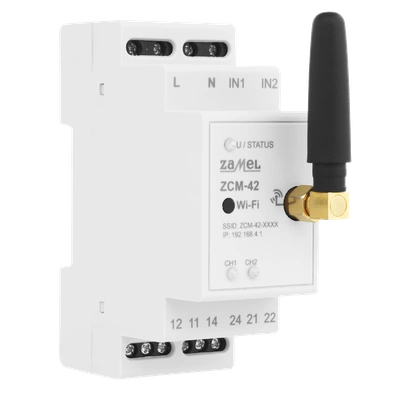 PROGRAMATOR CZASOWY USTAWIANY POPRZEZ Wi-Fi, 2xNO/NC 16A (inrush: 111A/20ms), 230V AC TYP: ZCM-42