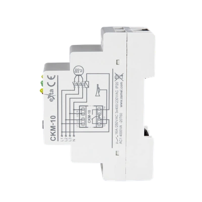 CZUJNIK KOLEJNOŚCI FAZ I ZANIKU FAZ, 16A 2-MOD. NASTAWA CZASU I PROGU ZADZIAŁANIA  TYP: CKM-10