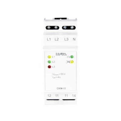 CZUJNIK KOLEJNOŚCI FAZ I ZANIKU FAZ, 16A  TYP: CKM-11