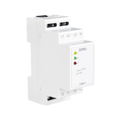 CYFROWY CZUJNIK ASYMETRII, SPADKU SYMETRYCZNEGO I ZANIKU FAZY  TYP: CAM-11