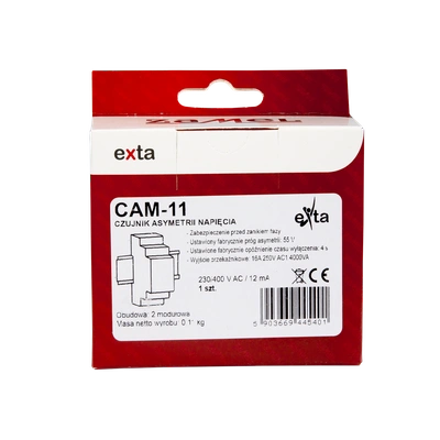 CYFROWY CZUJNIK ASYMETRII, SPADKU SYMETRYCZNEGO I ZANIKU FAZY  TYP: CAM-11