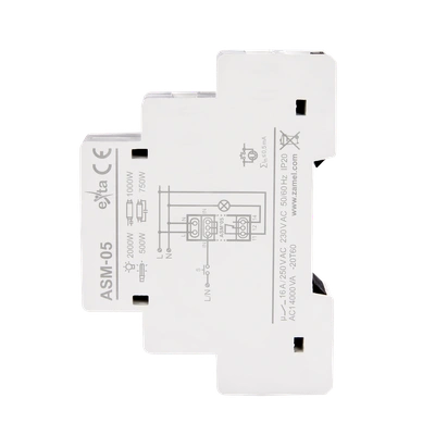 WIELOFUNKCYJNY AUTOMAT SCHODOWY 230V AC   TYP: ASM-05