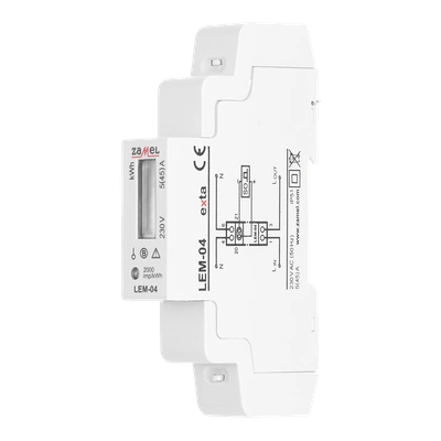 LICZNIK ENERGII ELEKTRYCZNEJ 1-FAZOWY, 45A  TYP: LEM-04