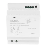 ZASILACZ IMPULSOWY MONTOWANY NA SZYNIE TH-35 (DIN) , 100W, 24V DC  TYP: ZTM-100/24