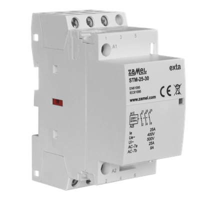 STYCZNIK MODUŁOWY INSTALACYJNY 25A, 3xNO, 230V AC,  TYP: STM-25-30