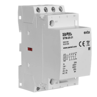 STYCZNIK MODUŁOWY INSTALACYJNY 25A, 3xNO + 1xNC, 230V AC,  TYP: STM-25-31
